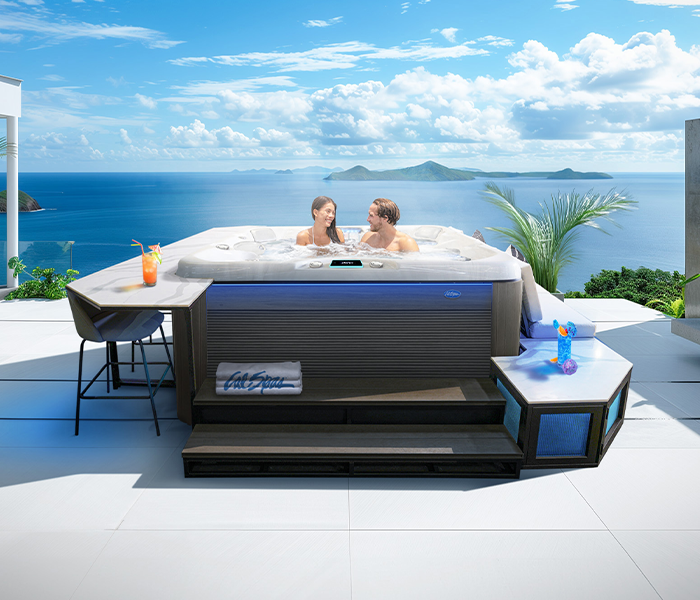Calspas hot tub being used in a family setting - Grand Island